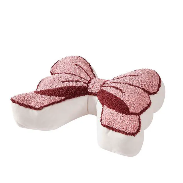 Alt view image 5 of 6 - Mainstays 16 in x 13 in Pink Bow Decorative Throw Pillow