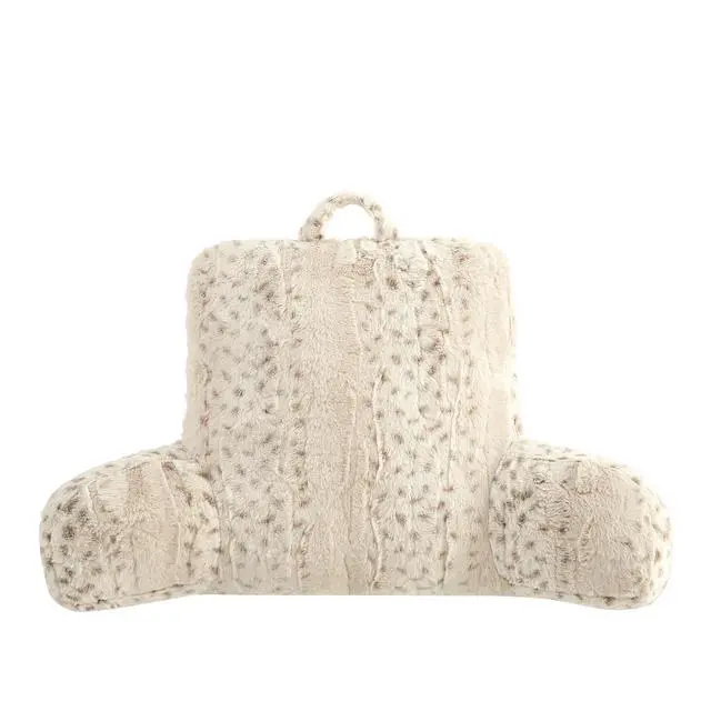 Alt view image 2 of 4 - Mainstays Faux Fur Backrest Pillow for Adults, 23"x 30" Snow Leopard