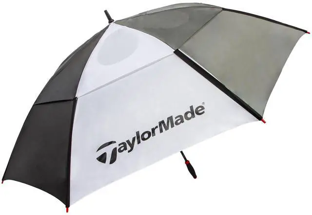 Alt view image 4 of 5 - TaylorMade 68-inch Auto Open Vented Golf Umbrella, Black/White