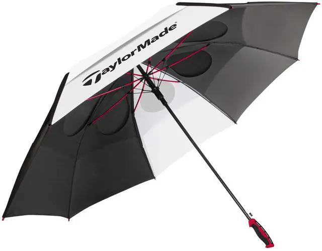 Main image of TaylorMade 68-inch Auto Open Vented Golf Umbrella, Black/White