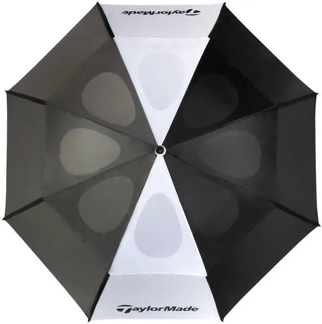 Alt view image 3 of 5 - TaylorMade 68-inch Auto Open Vented Golf Umbrella, Black/White
