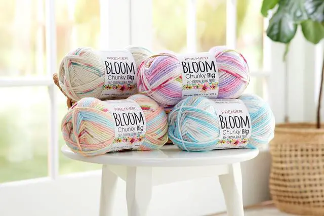 Alt view image 4 of 7 - Premier Yarns - Bloom Chunky Big Yarn - Snapdragon - 7oz 218yds - 5 Bulky Weight - Acrylic