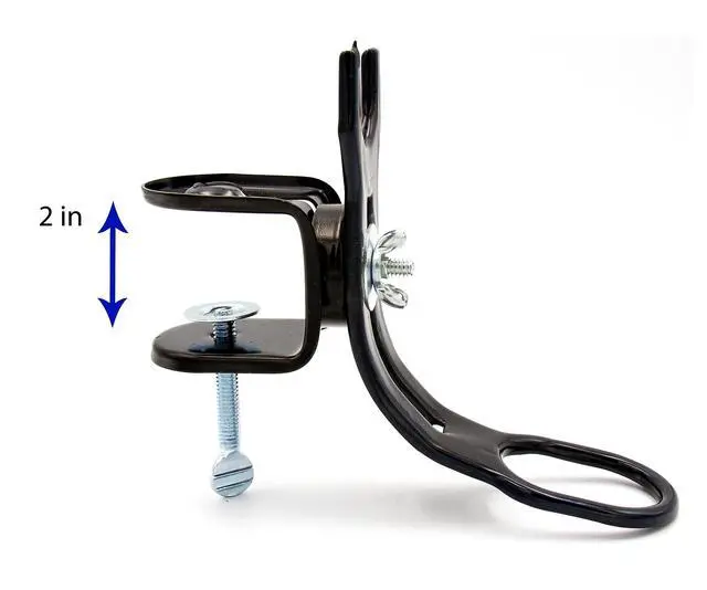 Alt view image 2 of 7 - (2 pack) Ozark Trail Adjustable Clamp-On Fishing Rod Holder with Rubber-Coated Clamp for Flat Mounting Surfaces