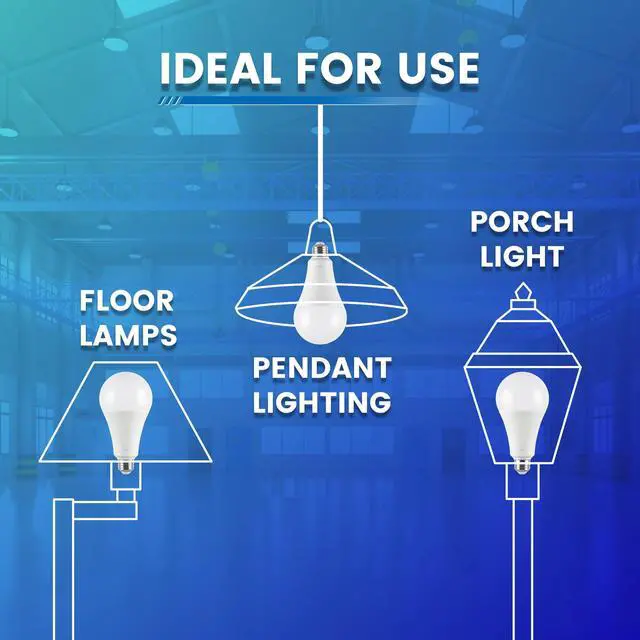 Alt view image 2 of 7 - (2 pack) Great Value High Output A23 LED Light Bulb, 30-Watt (300W Equivalent), Soft White, E26 Medium Base