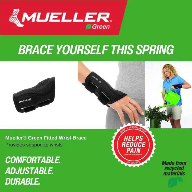 Alt view image 5 of 6 - Mueller Green Fitted Wrist Brace, Right Hand, Unisex, One Size Fits Most, Black