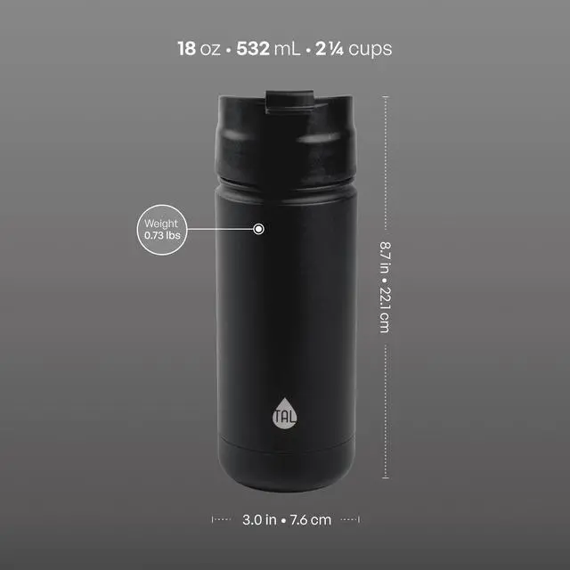 Alt view image 2 of 6 - TAL 18oz Stainless Steel Ranger Coffee Travel Mug, Black