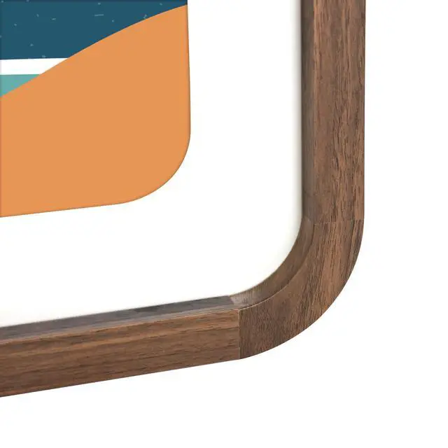 Alt view image 3 of 6 - Mainstays 18x24 Picture Frame Walnut Wood Matted Rounded Corners Wall Photo Frame