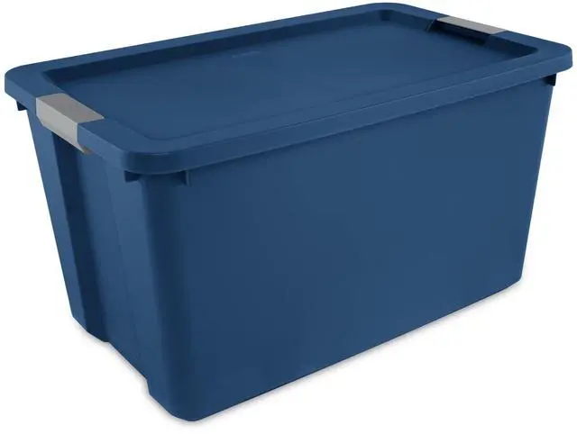 Main image of Sterilite 34 Gallon Extra-Large Storage Bin, Plastic Storage Container with Latch Lid, Blue