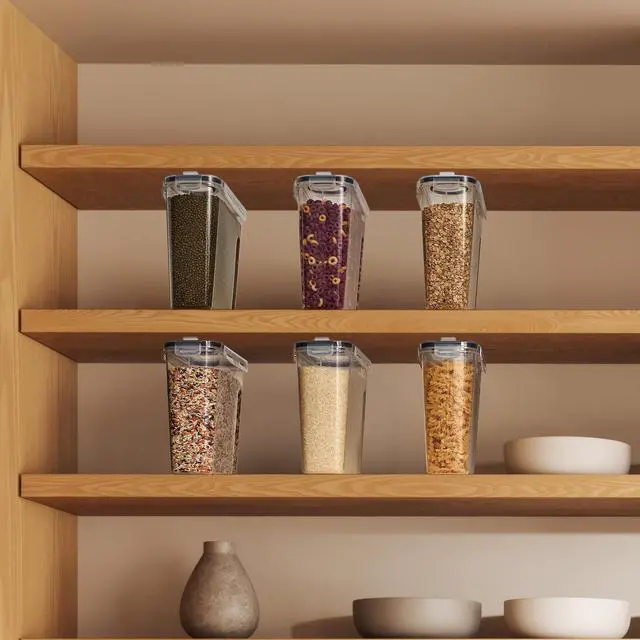 Alt view image 3 of 6 - Sorbus 4-Pack Food Storage Dispenser Containers Airtight, BPA-Free For Pantry, Cereal, Pasta, Dry Food