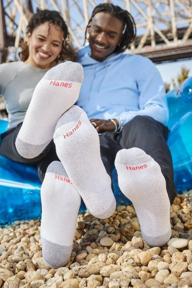 Alt view image 2 of 7 - Hanes Men's Double Tough Durability Ankle Socks, Big & Tall, 12-Pack, Size 12-14