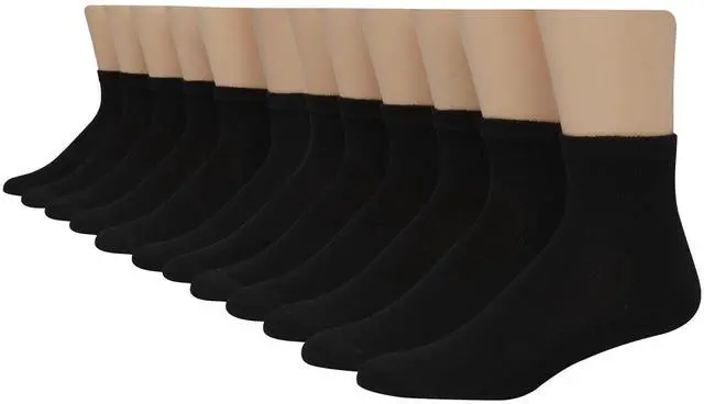 Alt view image 5 of 7 - Hanes Men's Double Tough Durability Ankle Socks, Big & Tall, 12-Pack, Size 12-14
