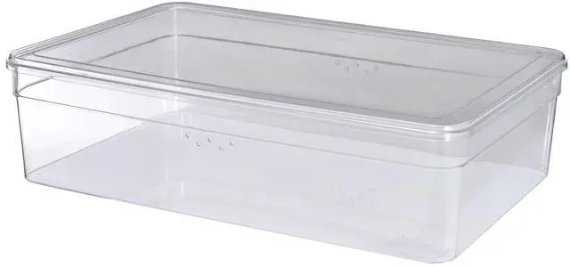 Main image of Mainstays Clear Glossy Plastic Closet Storage Shoe Organizer Boot Box with Lid for Shoe Storage