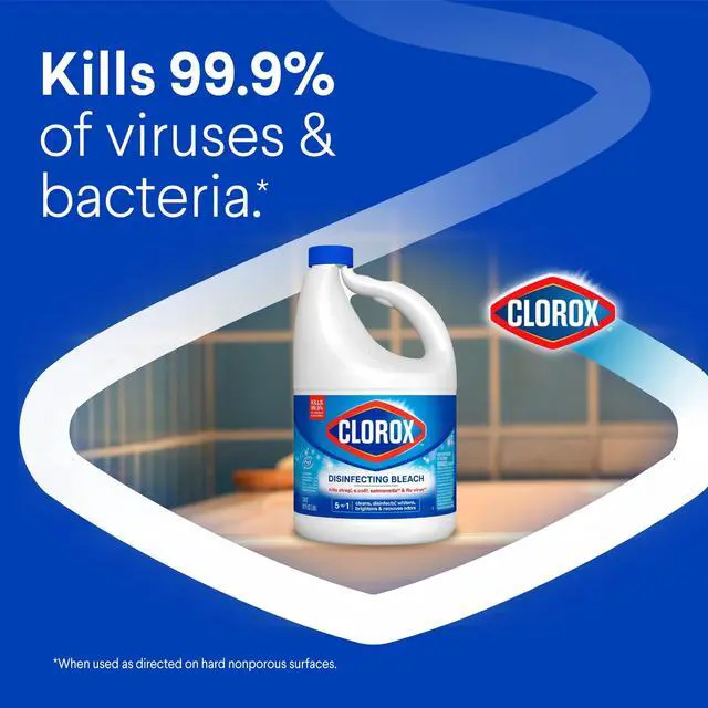 Alt view image 6 of 6 - (2 pack) Clorox Disinfecting Liquid Bleach Cleaner, Regular Scent, 121 fl oz
