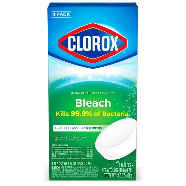Alt view image 6 of 6 - Clorox Ultra Clean Toilet Tablets with Bleach Bathroom Cleaner, 4 Pack