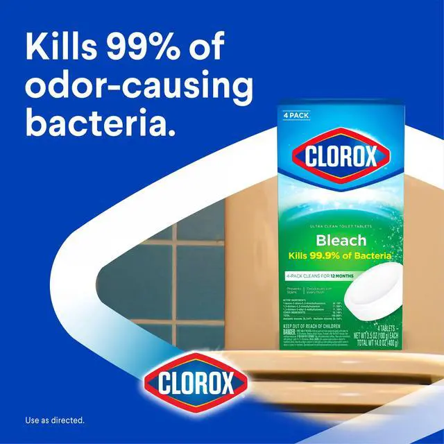 Alt view image 5 of 6 - Clorox Ultra Clean Toilet Tablets with Bleach Bathroom Cleaner, 4 Pack
