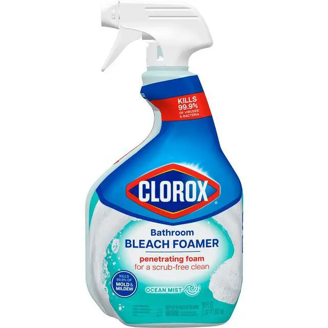 Alt view image 4 of 6 - Clorox Bleach Foamer Bathroom and Shower Cleaner Spray, Ocean Mist, 30 fl oz