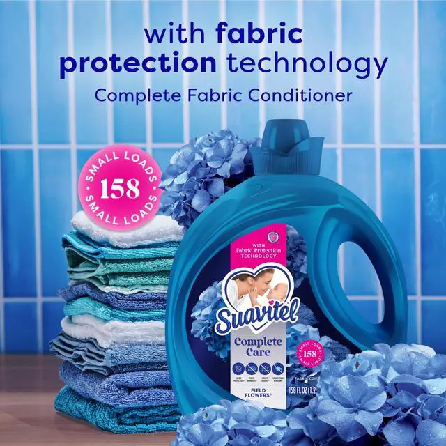 Alt view image 6 of 7 - Suavitel Complete Liquid Fabric Softener, Fabric Conditioner, Field Flowers Scent, 158 fl oz Bottle