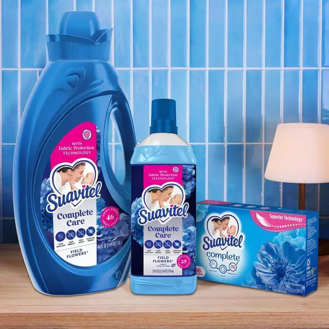 Alt view image 7 of 7 - Suavitel Complete Liquid Fabric Softener, Fabric Conditioner, Field Flowers Scent, 158 fl oz Bottle