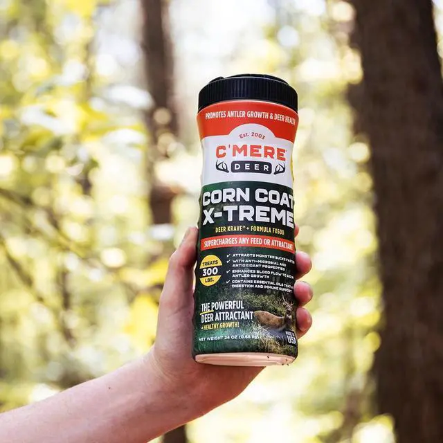 Alt view image 5 of 5 - C'Mere Deer Corn Coat X-Treme Deer Attractant, 24 oz FX600 + Deer Krave Enhanced Formula