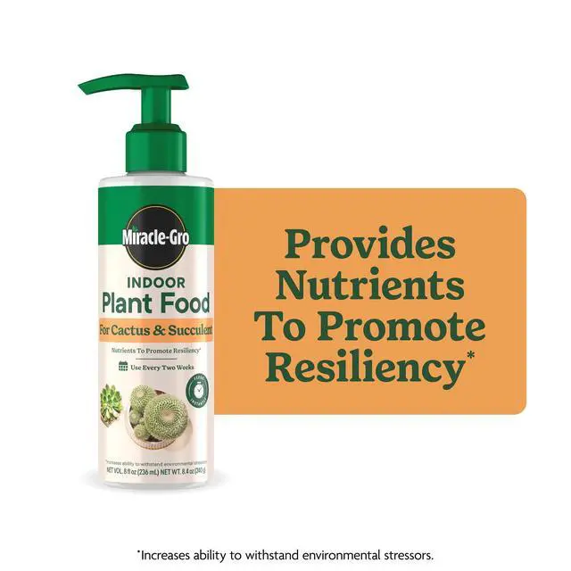 Alt view image 4 of 5 - Miracle-Gro Indoor Plant Food for Cactus and Succulent, Liquid Plant Food, 8 fl. oz.