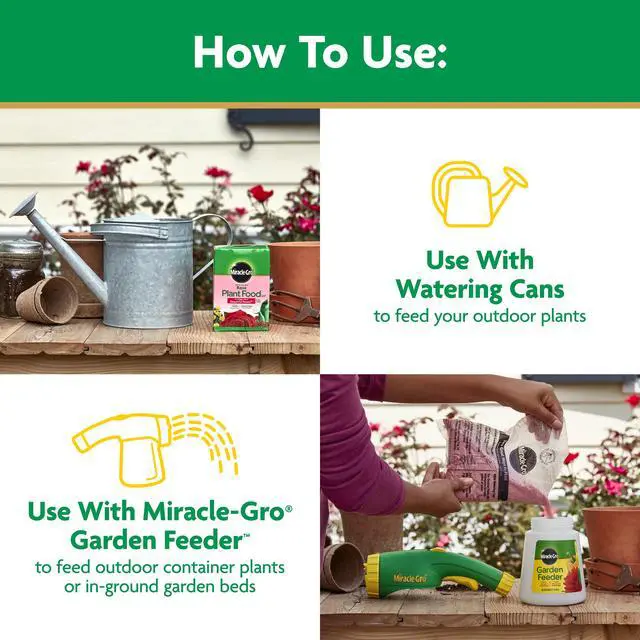 Alt view image 7 of 7 - Miracle-Gro Water Soluble Rose Plant Food, 1.5 lbs., Feeds Instantly