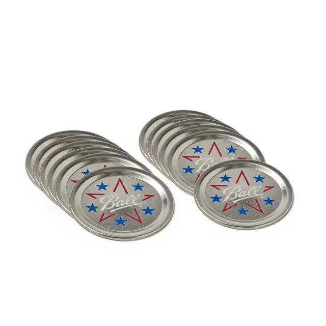 Alt view image 6 of 7 - Ball Limited Edition Americana Mason Jar Lids, Regular Mouth Lids for Mason Jars, 12 Pack
