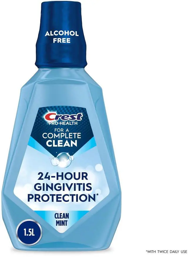 Main image of Crest Mouthwash, Pro Health Alcohol Free Mouthwash, Clean Mint, 50.7 fl oz