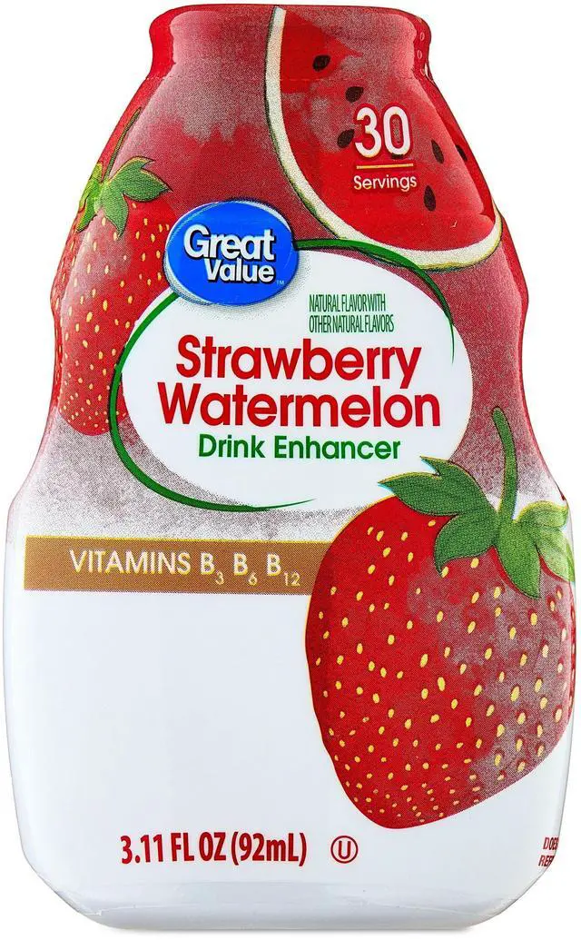 Alt view image 4 of 6 - (2 pack) Great Value Strawberry Watermelon Liquid Drink Enhancer, 3.11 fl oz