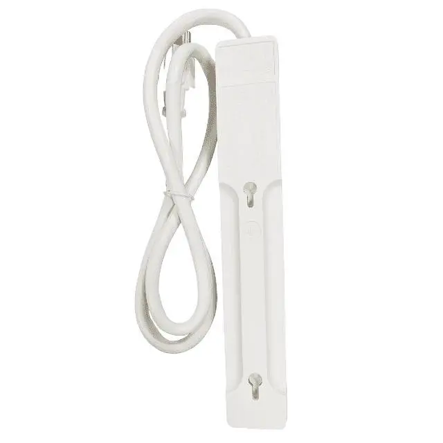 Alt view image 4 of 6 - Hyper Tough 6-Outlet Indoor Power Strip with 2.5 ft Extension Cord, ETL Certified, White