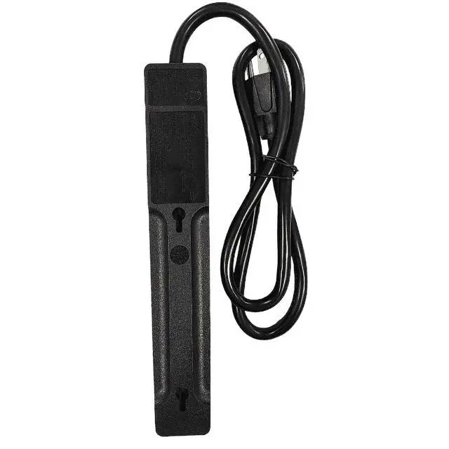 Alt view image 2 of 6 - Hyper Tough 6-Outlet Indoor Power Strip, 2.5 ft Cord, UL/ETL Certified, Black