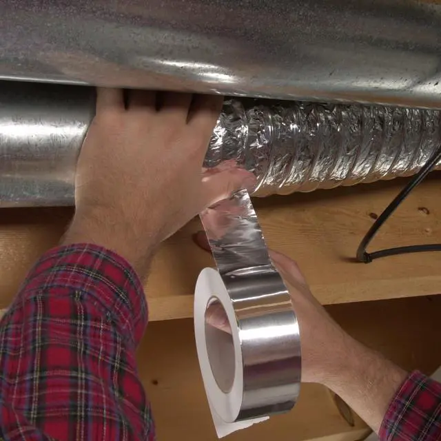 Alt view image 2 of 6 - Duck Brand HVAC Metal Repair Aluminum Foil Tape, 1.88 in. x 45 yd., Silver