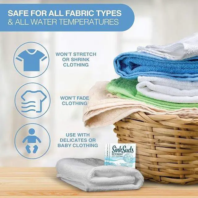 Alt view image 3 of 4 - SinkSuds Laundry Detergent Travel Size Liquid Soap TSA Compliant Safe for All Fabrics, 3 Packets