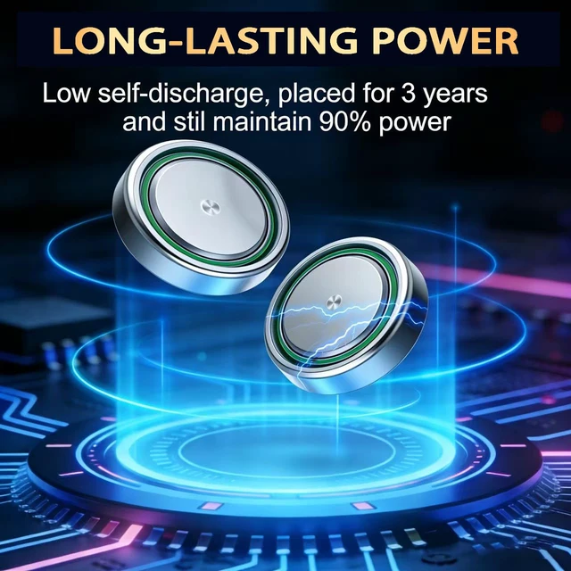 Alt view image 3 of 5 - YIGOCELL LR1130 AG10 l1131f Battery l1131c SG10 389 189 LR54 V10GA Premium Alkaline Button Coin Cell Batteries5-Year Shelf Life(6 Count)