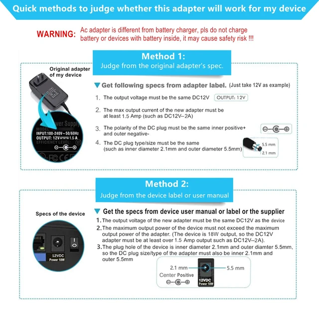 Alt view image 4 of 7 - GuanTing Universal AC Adapter 12V 2A Power Supply Charger 24W AC110V to DC12V 2000mA 1500mA 1000mA 500mA Power Driver 11 DC Plug Tips 12 Volt Converter Inverter Transformer ac dc Adapter(DC12V~2A)