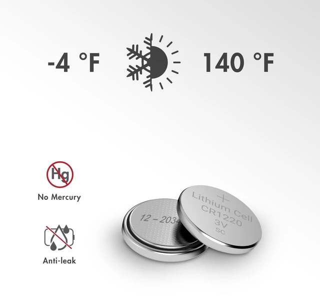 Alt view image 6 of 7 - Tenergy CR1220 3V Lithium Button Cell Battery, for Keys, Watches, Accessories, 20 Count