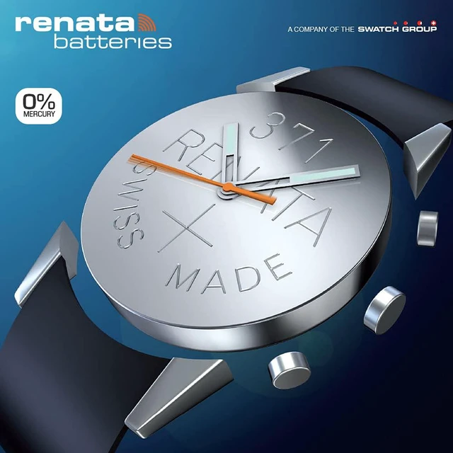 Alt view image 5 of 6 - Renata 371 SR920SW Batteries - 1.55V Silver Oxide 371 Watch Battery (2 Count)