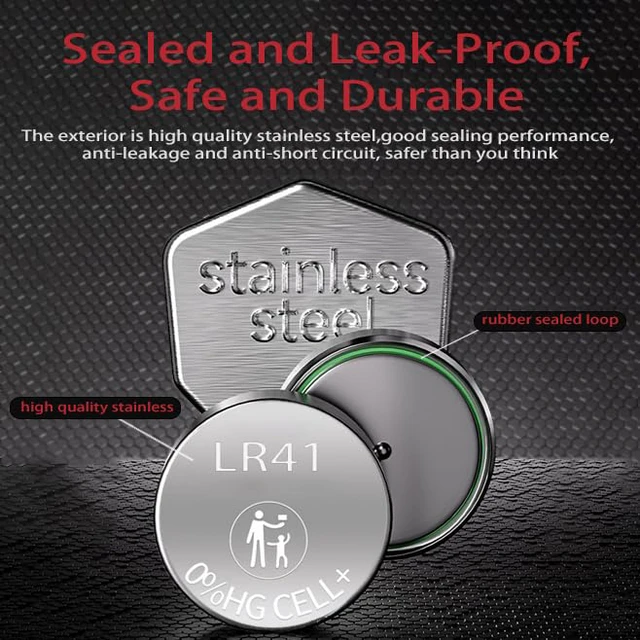 Alt view image 3 of 7 - JUNINXIU LR41 Battery L736f Battery AG3 392 384 192 1.5v Premium Batteries Button Coin Cell Batteries5-Year Shelf Life(6 Count)