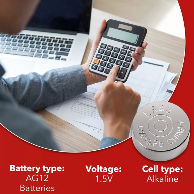Alt view image 3 of 6 - LOOPACELL AG12 LR43 386 SR43 1.5V Alkaline Button Cell Watch Batteries 10 Pack