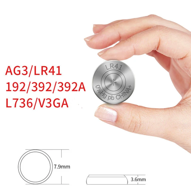 Alt view image 4 of 7 - SKOANBE 10PCS LR41 392 384 192 AG3 SR41 1.5V Button Coin Cell Battery