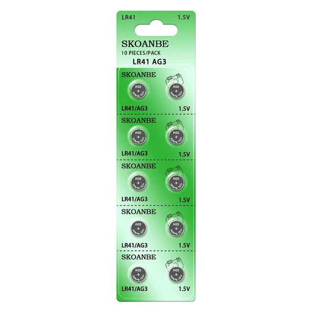Alt view image 6 of 7 - SKOANBE 10PCS LR41 392 384 192 AG3 SR41 1.5V Button Coin Cell Battery