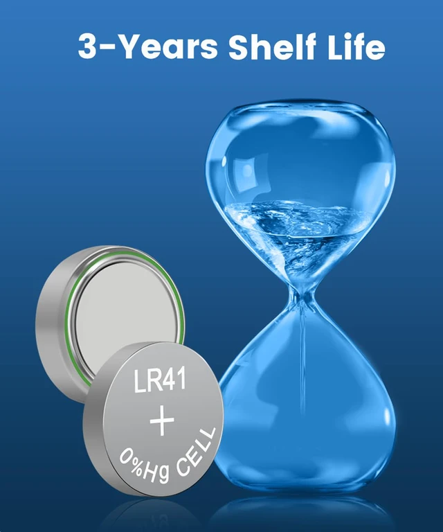 Alt view image 5 of 7 - 10 Count LR41 Button Batteries, AG3 392 384 192 1.5V Alkaline Batteries | for Watches, Calculators, Key Fobs, Toys & Small Electronics, Leak-Proof