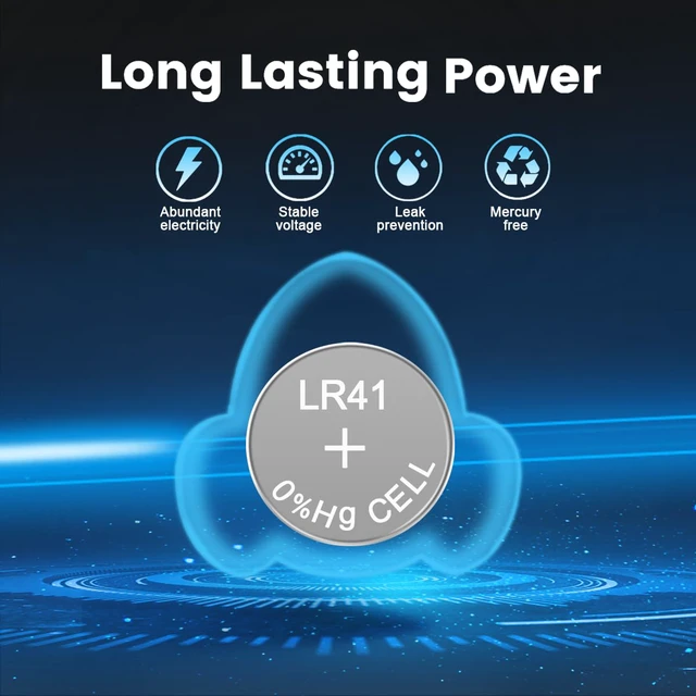 Alt view image 7 of 7 - 10 Count LR41 Button Batteries, AG3 392 384 192 1.5V Alkaline Batteries | for Watches, Calculators, Key Fobs, Toys & Small Electronics, Leak-Proof
