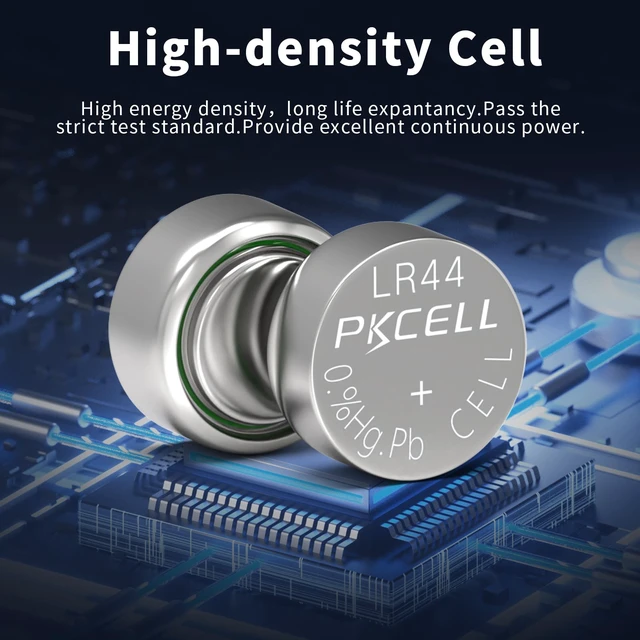 Alt view image 4 of 7 - PKCELL 10 Pack LR44 Batteries AG13 L1154f 357 303 A76 SR44 Button Battery | 1.5V LR44 Button Batteries for Watch, Scales, Calculators, Thermometer