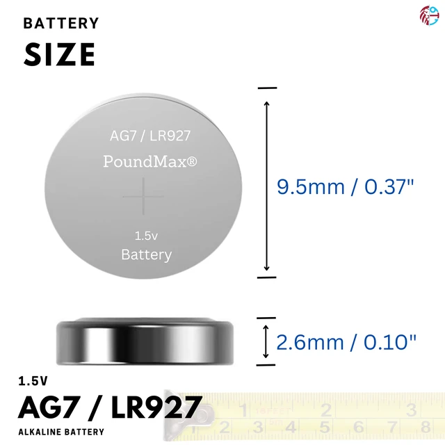 Alt view image 5 of 7 - PoundMax AG7 LR927 Batteries 1.5v Alkaline Button Cell Battery - 10 Count