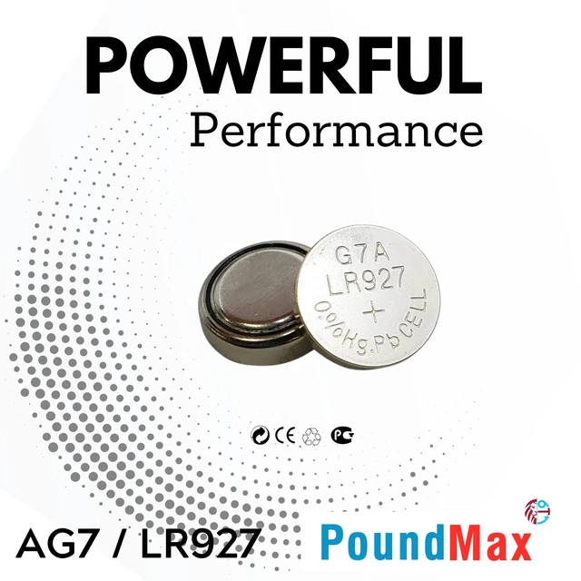 Alt view image 4 of 7 - PoundMax AG7 LR927 Batteries 1.5v Alkaline Button Cell Battery - 10 Count