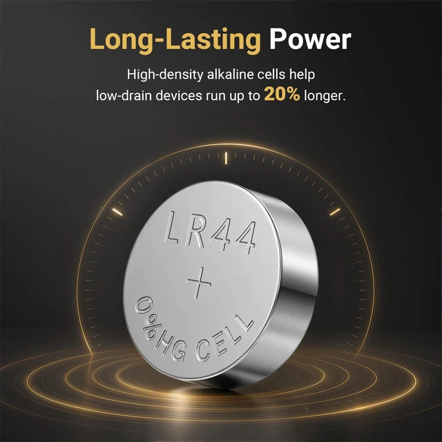 Alt view image 3 of 7 - Bonai Neo LR44 Batteries 25 Pack, 1.5V Alkaline Button Cell Batteries | AG13, A76, 357, L1154F, Long Lasting, Leak-Proof, Fits LED Tea Lights, Holiday Decorations