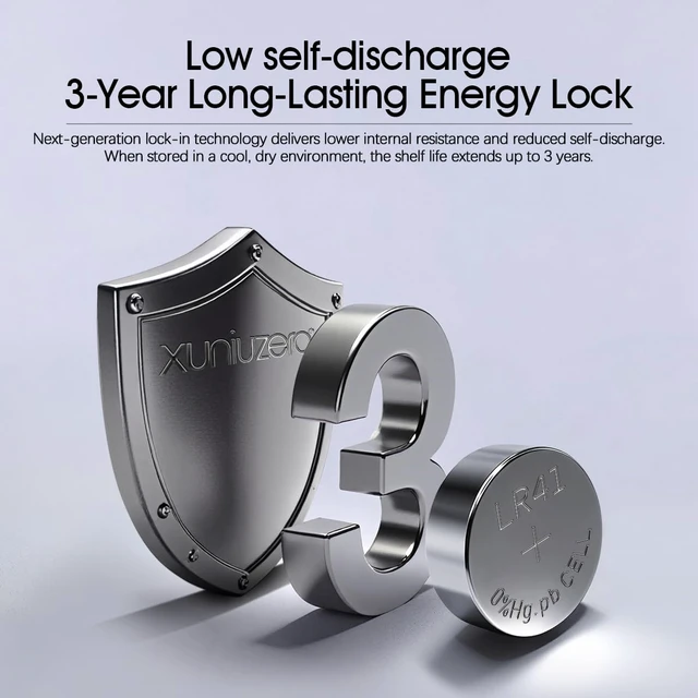 Alt view image 6 of 7 - XUNIUZERO 40 Pack LR41 AG3 392 384 192 Battery 1.5V Button Coin Cell Batteries