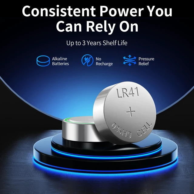 Alt view image 2 of 7 - 12 Pack LR41 AG3 Batteries, L736 392 384 192 lr 41 Button Cell Battery | Leak-Resistant 1.5V Alkaline Button Cells for Mini Flashlight Thermometers Pedometer Laser Pointers Clocks Timer Toys