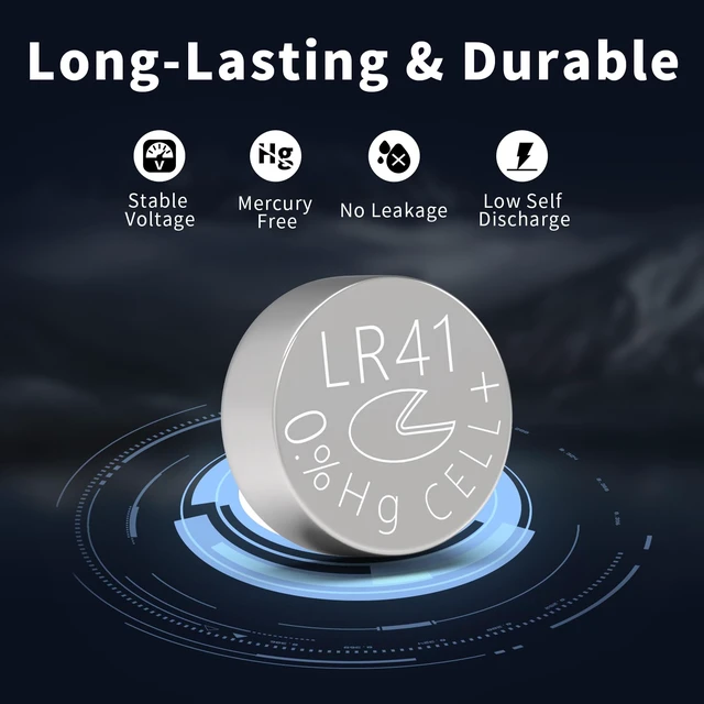Alt view image 5 of 7 - PKCELL 10 Pack LR41 Button Batteries AG3 LR41 Battery | 1.5V 392 384 Button Cell Batteries for Thermometer, Watch