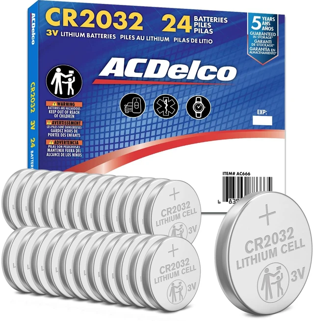 Main image of Powermax ACDelco 24-Count CR2032 Batteries, Lithium 3V Coin Cell Button Battery Pack for Watch and Small Electronics, 5 Year Shelf Life